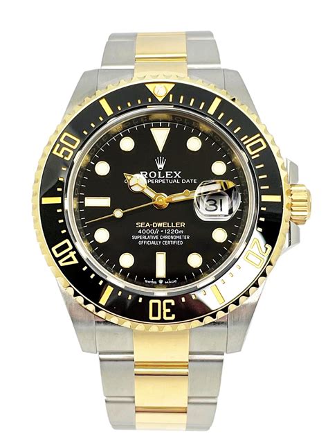 rolex sea dweller color oro|rolex sea dweller price guide.